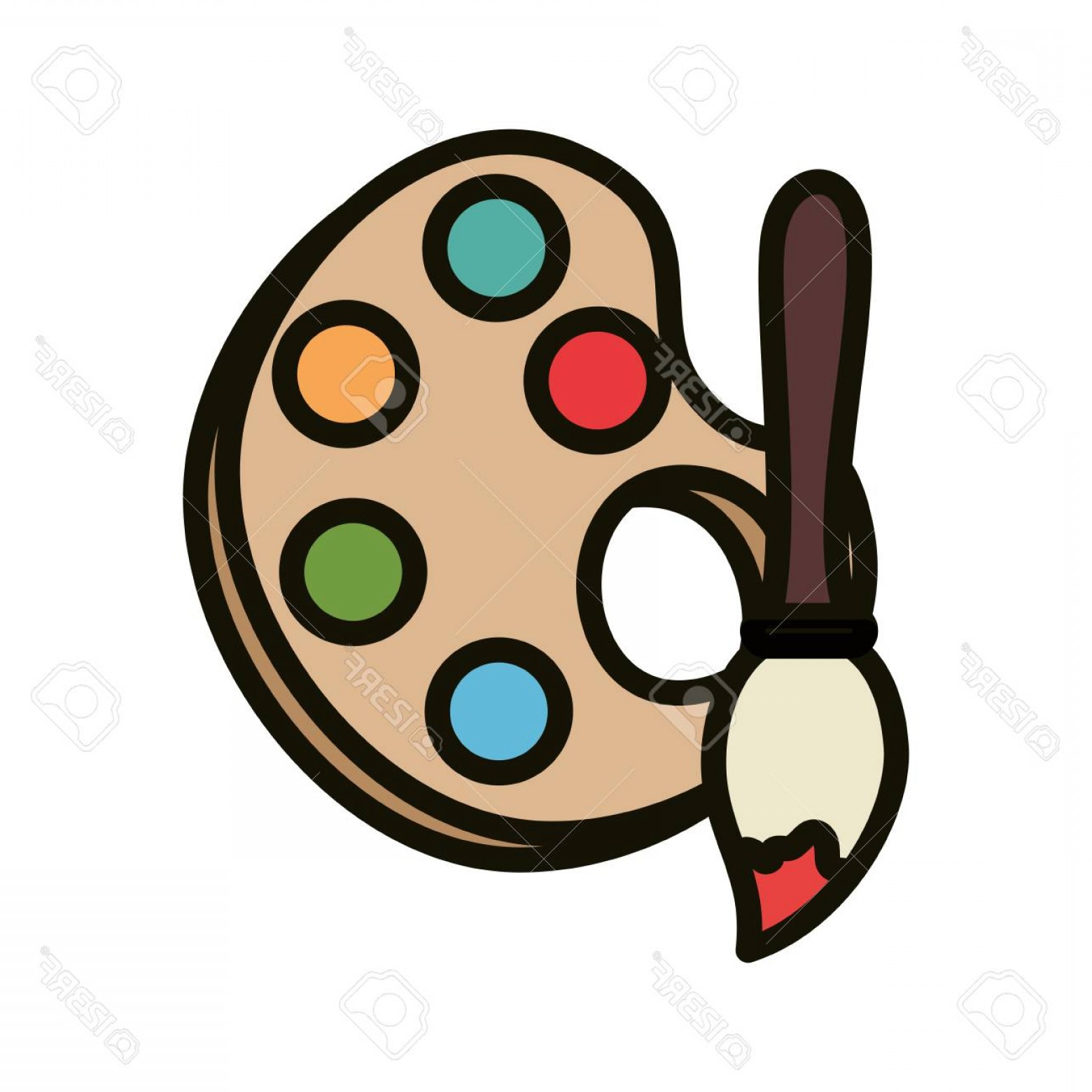 1560x1560 Photostock Vector Paint Palette Art Icon Vector Illustration