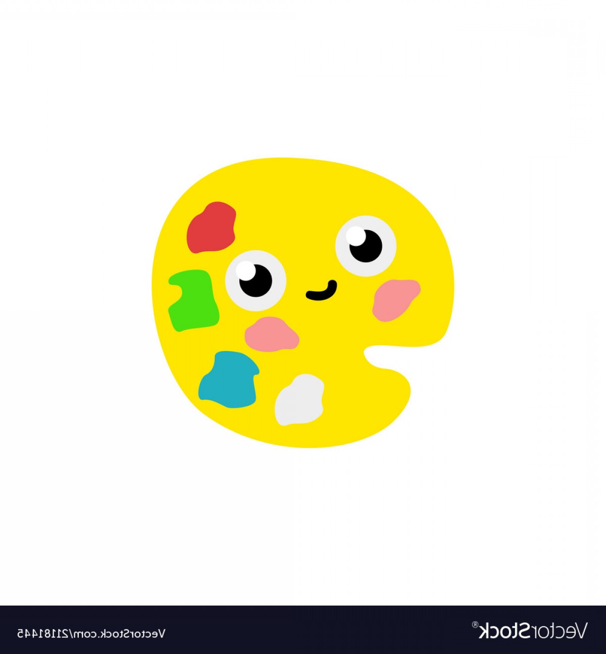 1200x1296 Cute Palette With Colorful Paints Cartoon Vector Newwaysys