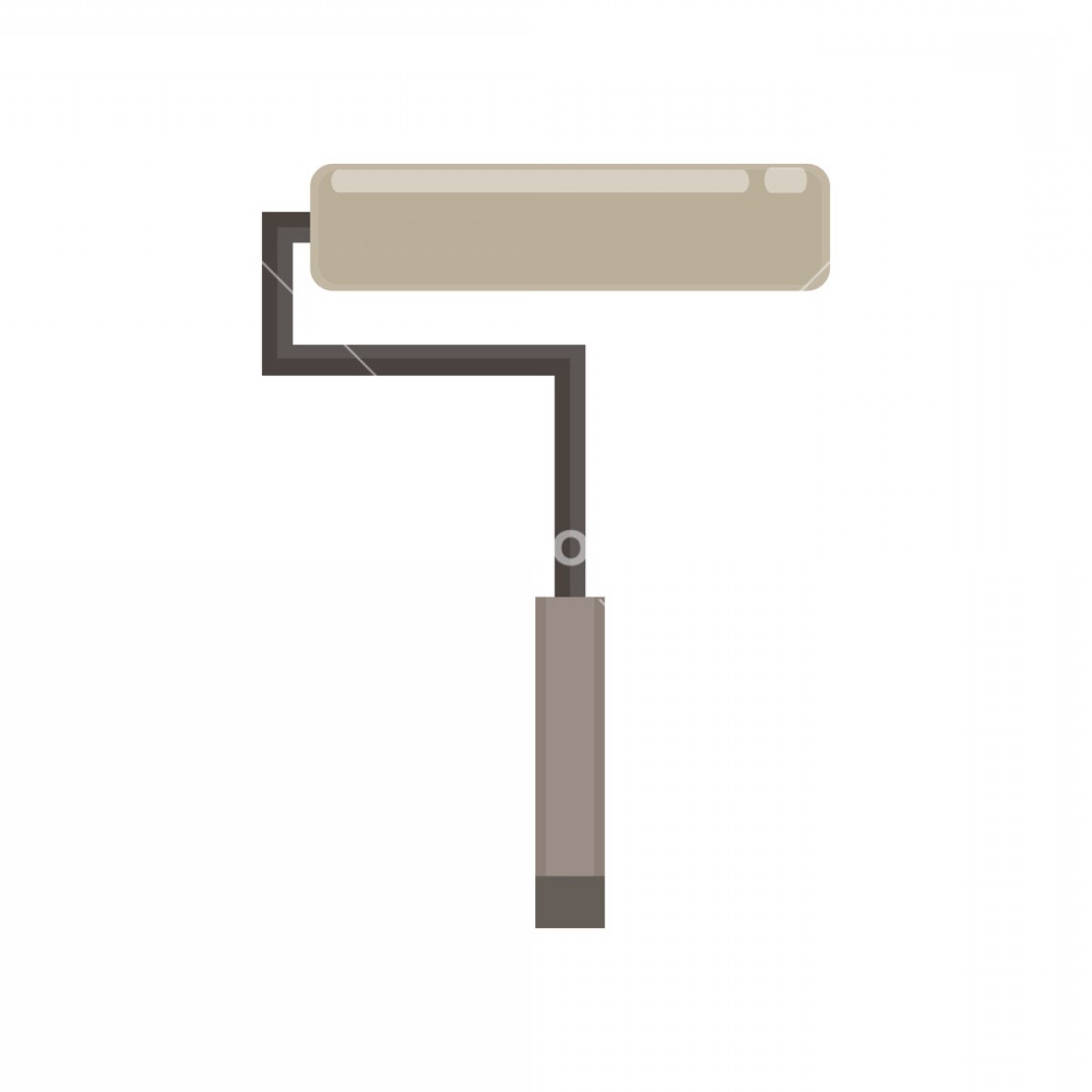 1200x1200 Paint Roller Vector Flat Color Icon Brush Design Isolated