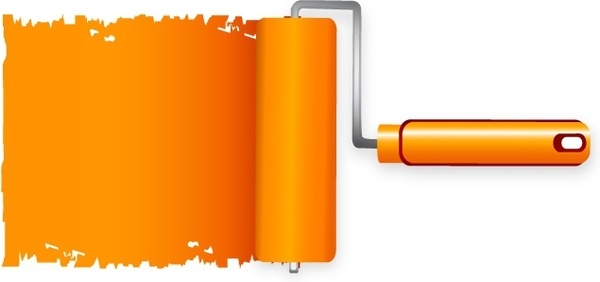 600x282 Paint Roller Free Vector Download