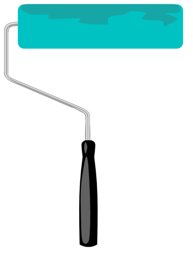 375x500 Paint Roller Vector Graphic