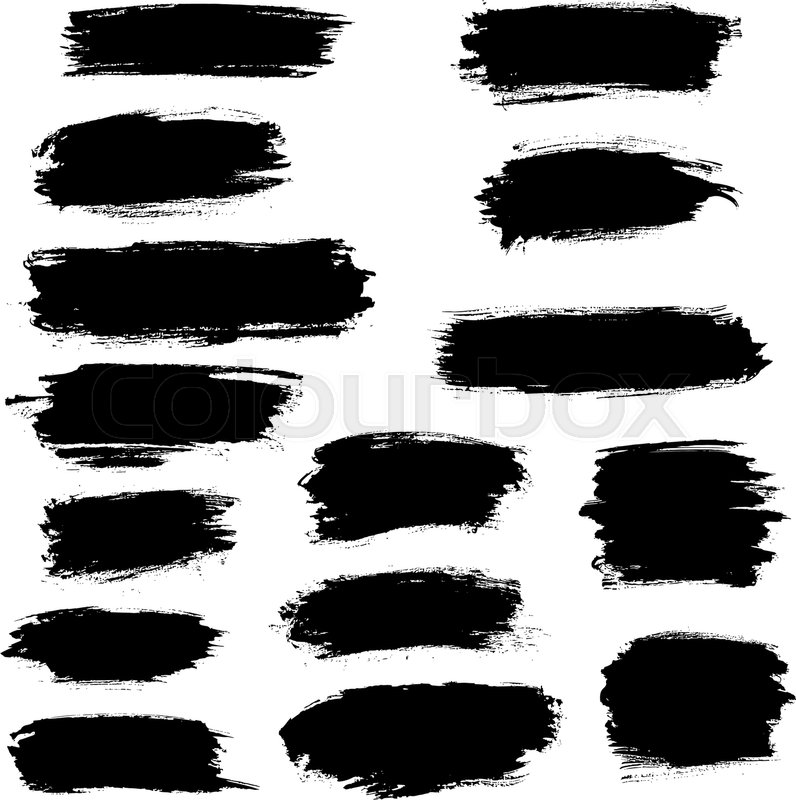 796x800 Vector Black Paint Brush Strokes, Stock Vector Colourbox