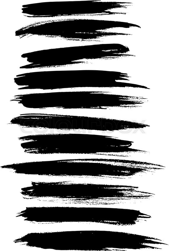 541x800 Black Paint Lines And Strokes Or Stock Vector Colourbox