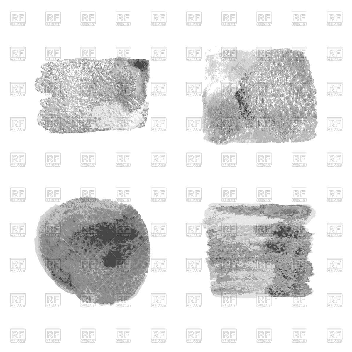 Silver Paint Smear Stroke Stain Set On White Background Vector 1200x1200 Silver Paint Smear Stroke Stain Set On White Background Vector