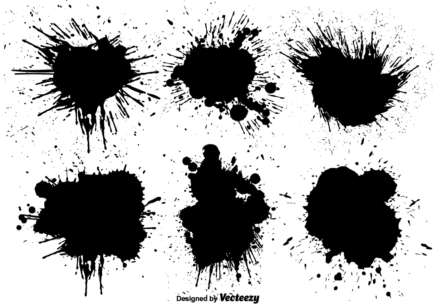 Graffiti Style Vector Paint Splatters 1400x980 Graffiti Style Vector Paint Splatters