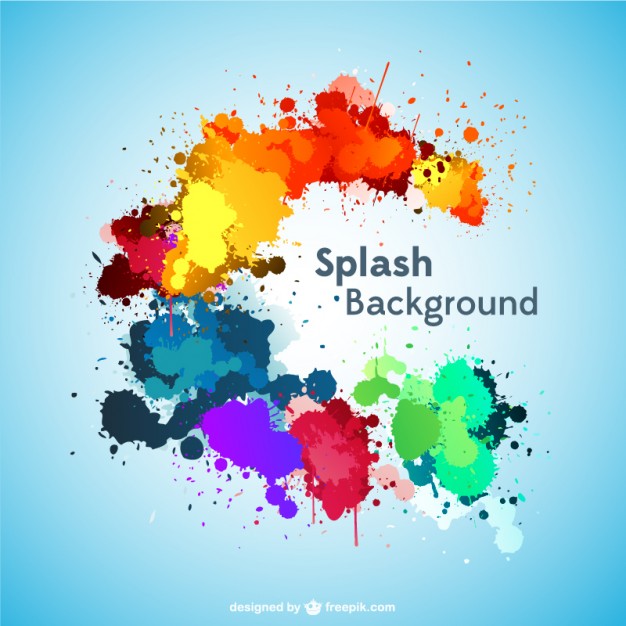 626x626 Paint Splashes Background Vector Free Download