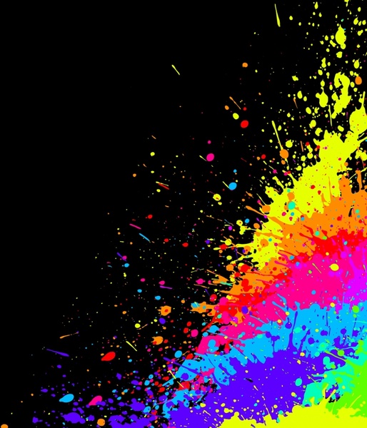 514x600 Color Paint Splashes Vector Effects Free Vector In Encapsulated