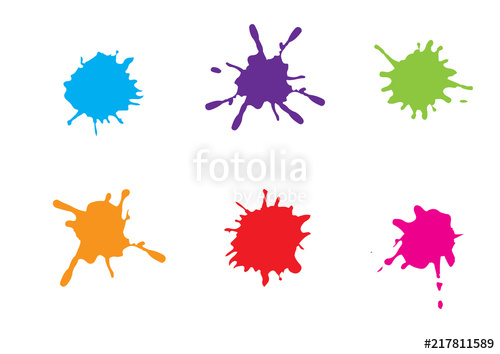 Vector Colorful Paint Splatter Paint Splash Set Vector 500x354 Vector Colorful Paint Splatter Paint Splash Set Vector