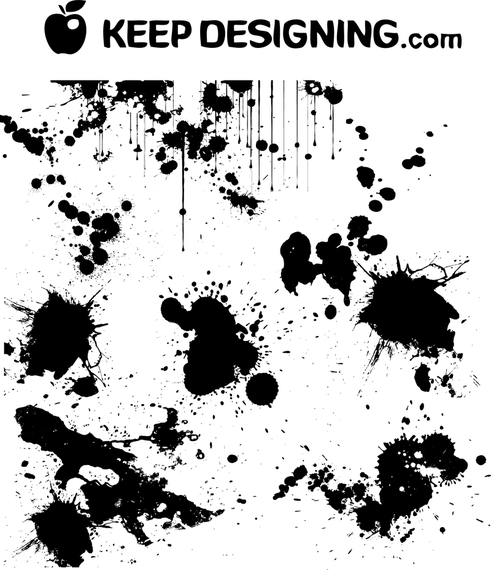 491x570 Grunge Paint Splatter Vectors Free