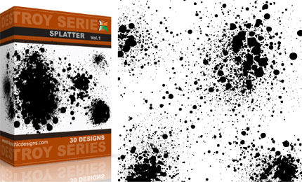 430x260 Destroyed Paint Splatter Vectors Vector Photoshop Brushes
