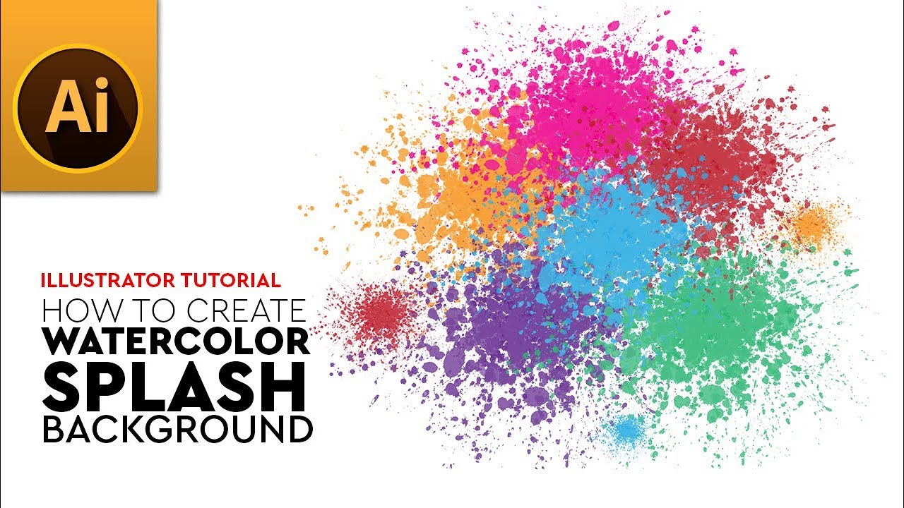 1280x720 How To Create Elegant Splash Watercolor Vector Background In Adobe