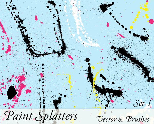 600x482 Paint Splatter Vector Illustrator Set Vector Photoshop