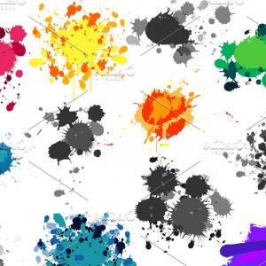300x300 Ink Black Paint Splatter Background Vector Handandbeak