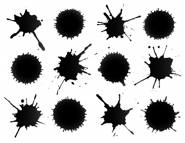 626x482 Black Paint Splashes Abstract Background Vector Free Download