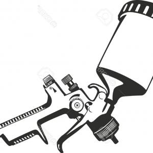 Photostock Vector Spray Gun Isolated On Blue Background Vector 300x300 Photostock Vector Spray Gun Isolated On Blue Background Vector