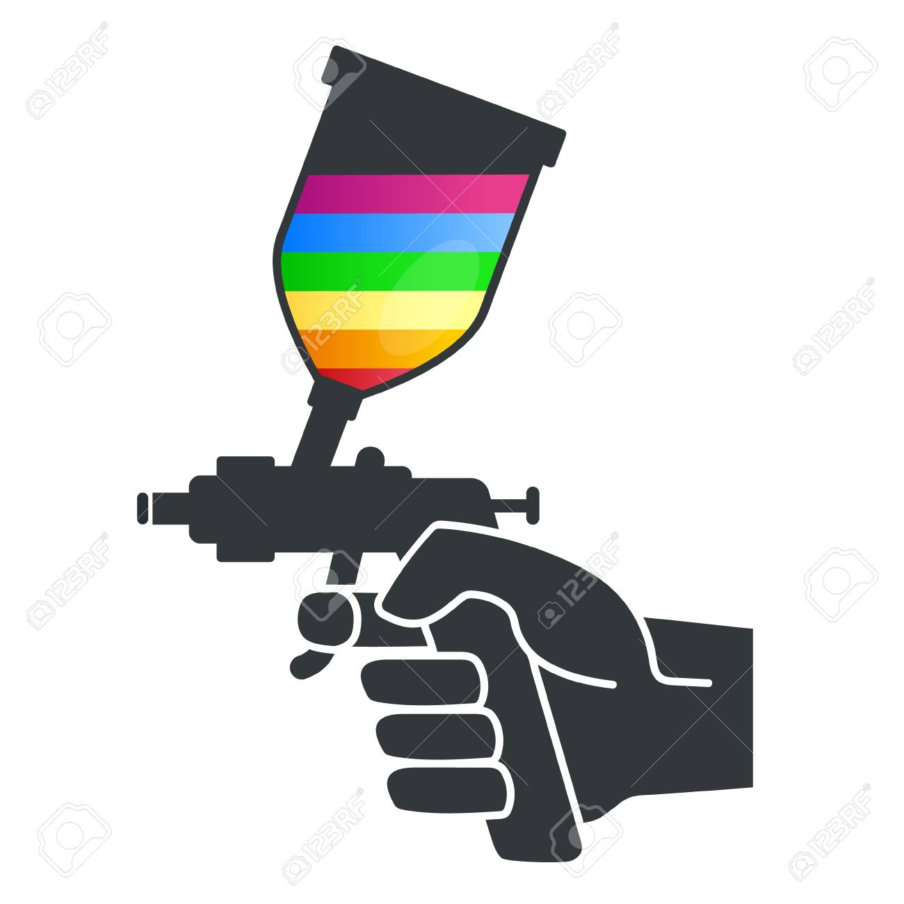 Spray Gun Silhouette 1300x1300 Spray Gun Silhouette