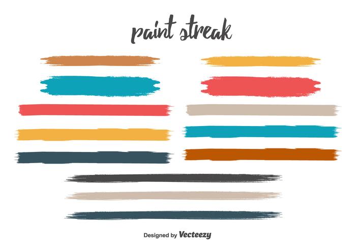 700x490 Free Paint Streak Vector Set