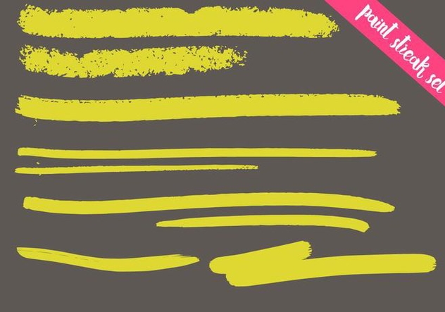 632x443 Paint Streak Vector Set