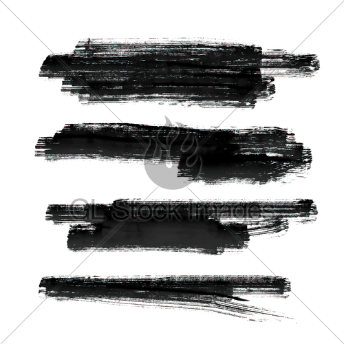 Set Of Black Paint Brush Stroke Vector Background Gl Stock Images 500x500 Set Of Black Paint Brush Stroke Vector Background Gl Stock Images