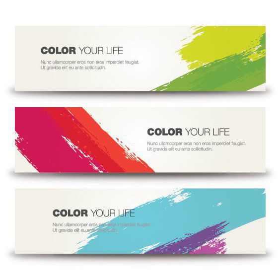 564x564 Colorful Paint Swatch Banners Free Vector Download Cannypic