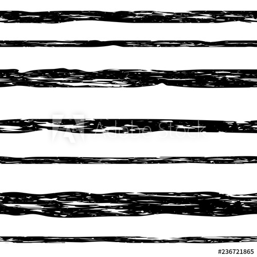 500x500 Black Grungy Stripes On White Background Vector Seamless Pattern
