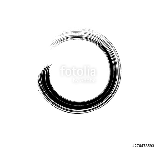 500x478 Brush Mascara Circle Stroke Isolated On White Background Vector