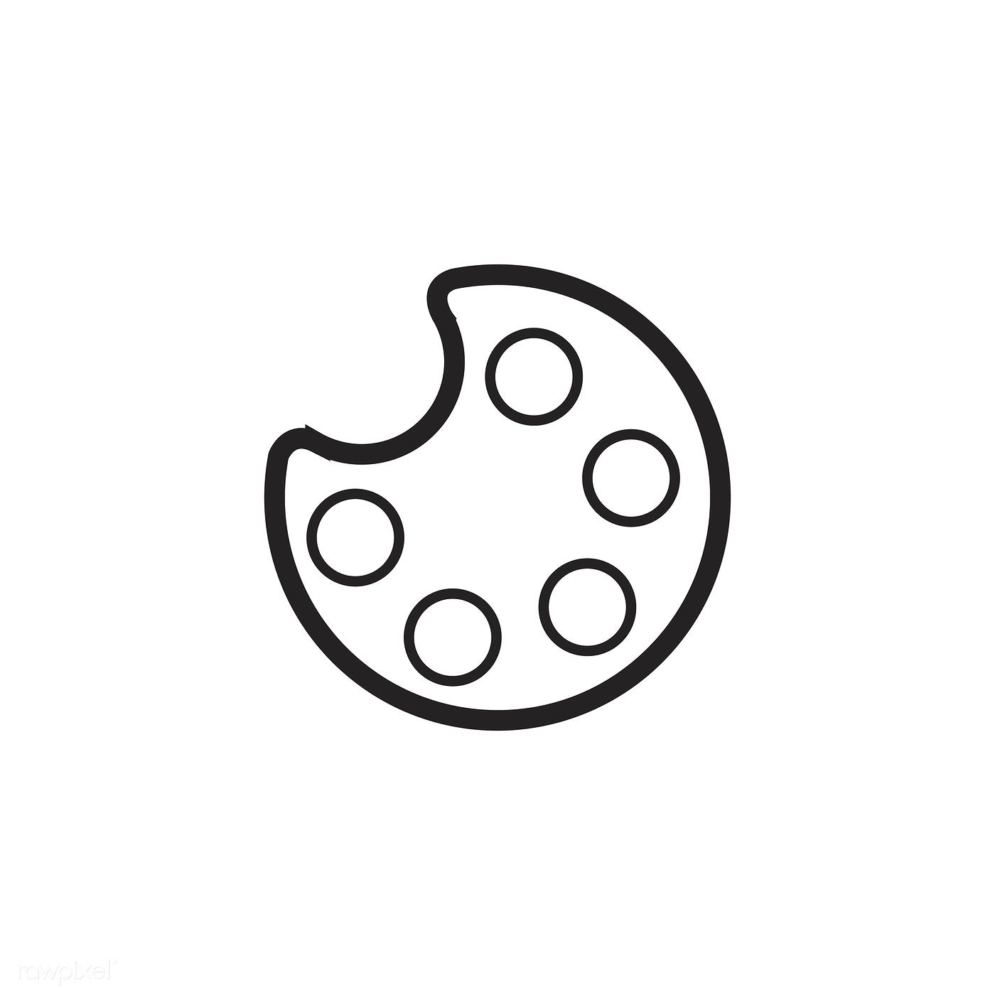 1400x1400 Color Paint Palette Icon Vector Free Image