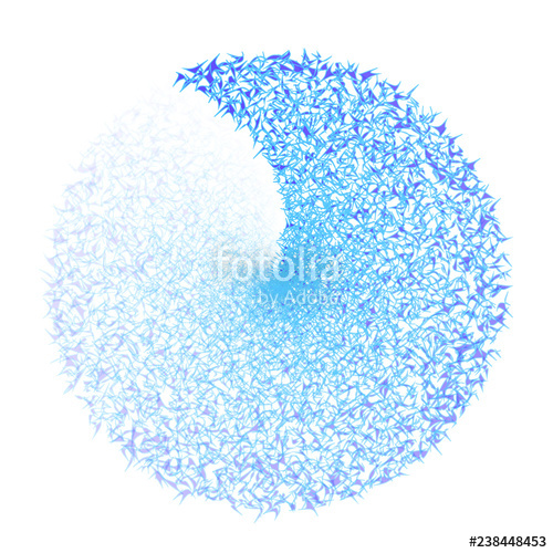 500x500 Colorful Abstract Swirl Vector Background Halftone Effect