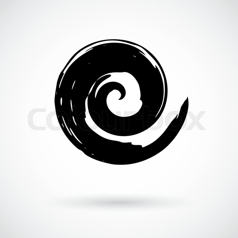 800x800 Hand Painted Swirl Symbol Handmade Stock Vector Colourbox