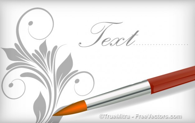 626x397 Painting Brush With Swirls Vector Free Download