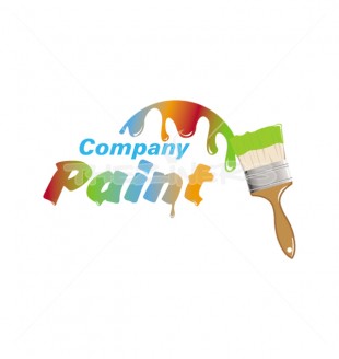 310x328 Paint Company Vector Logo Template