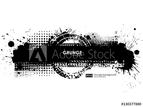 500x375 Ink Splash Background Black Paint Splattered Shape Grunge