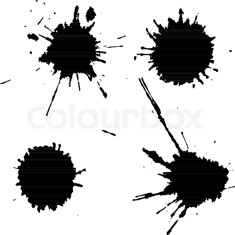 800x800 Black Ink Paint Spots Drops Texture Stock Vector Colourbox