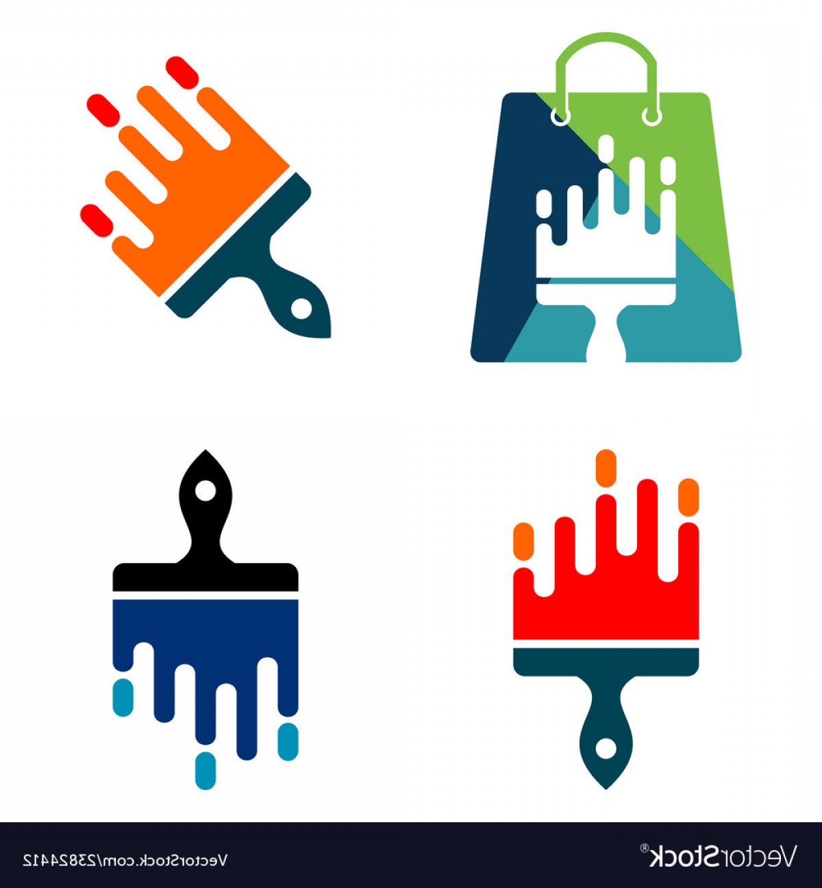 1200x1296 House Painting Paint Logo Color Creative Art Vector Handandbeak