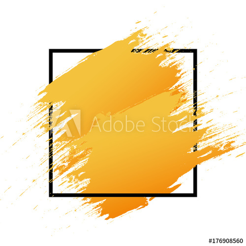500x500 Orange Logo Art Brush Paint Vector Original Grunge Brush Art