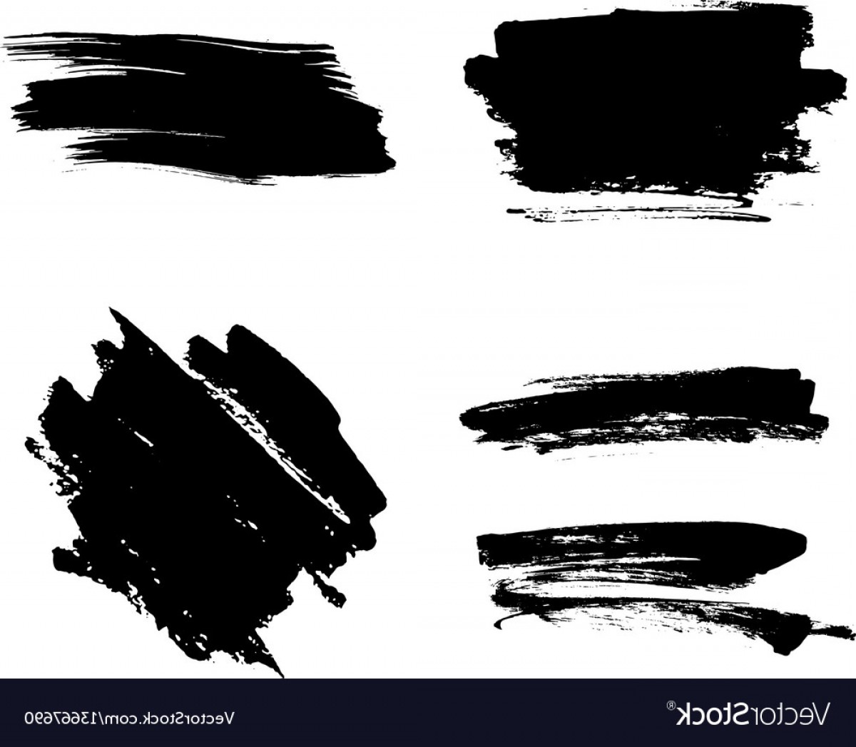 1200x1047 Set Of Black Paint Ink Brush Strokes Brushes Vector Soidergi