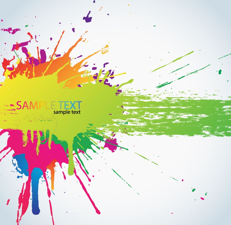 790x767 Colorful Paint Splats Vector Background Free Vector