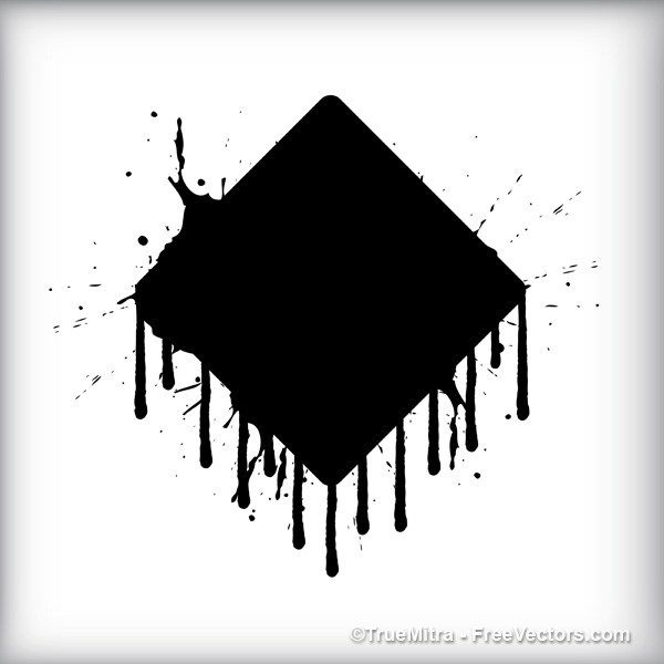 600x600 Download Free Dripping Paint Vector Banner Vector Illustration