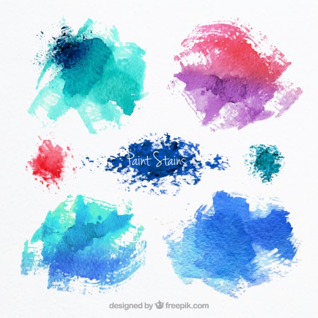 626x626 Abstract Paint Stains Vector Free Download