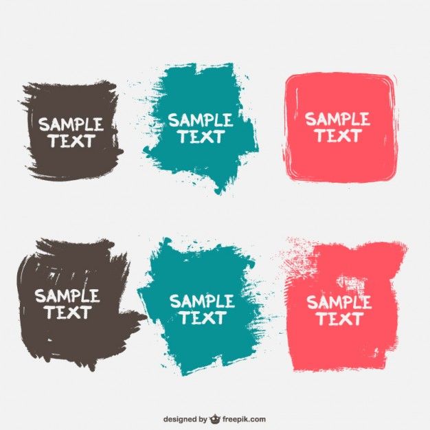 626x626 Pincelada Quadros Vector Set Graphics Paint Vector, Vector