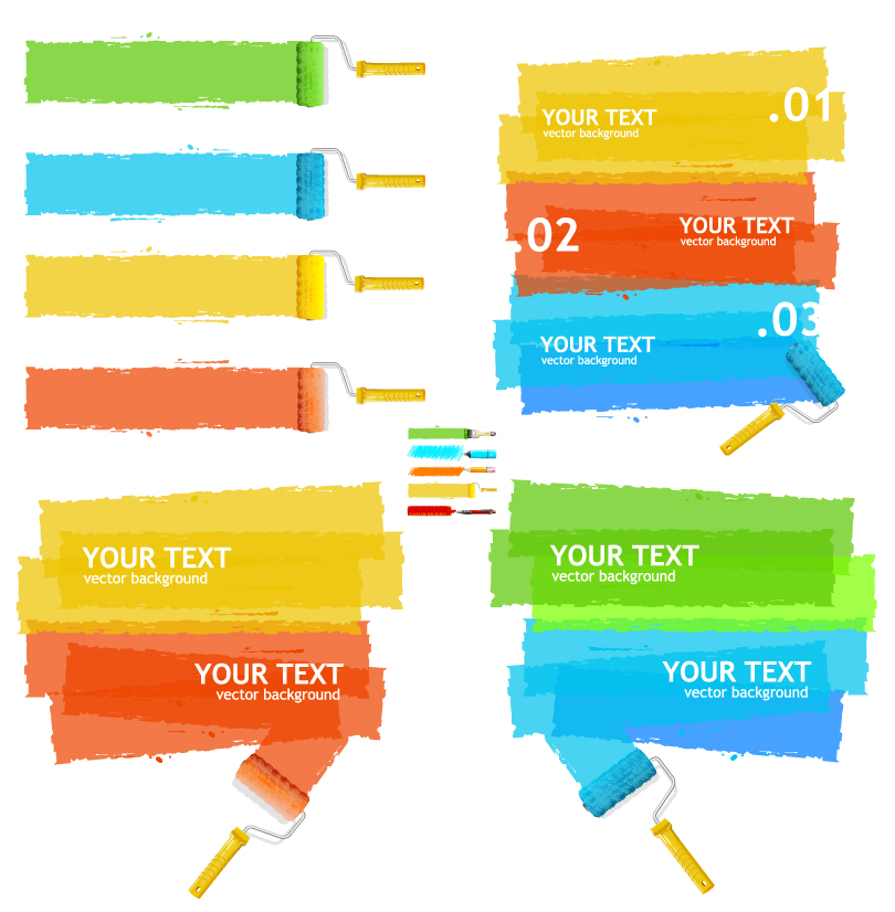 810x826 Color Painting Banner Vector Free Vector Graphic Download