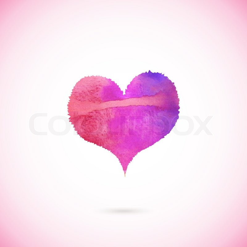 800x800 Pink Vector Painted Heart On Gradient Stock Vector Colourbox