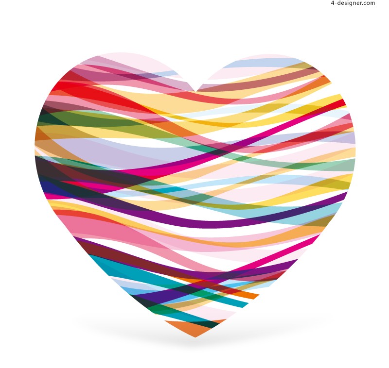 800x758 Designer Painted Heart Shaped Vector Material