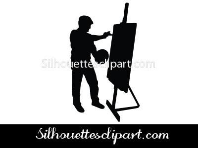 400x300 Artist Painter Vector Graphics Silhouette Clip Art Silhouette