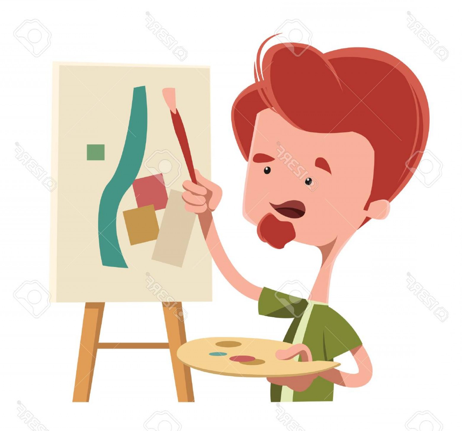 1560x1454 Teenager Easel Silhouette Vector Iniikim