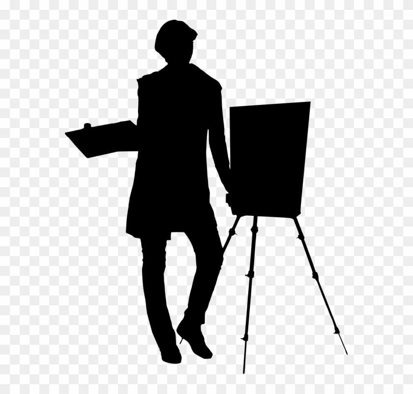 Painter Silhouette Vector at Collection of Painter