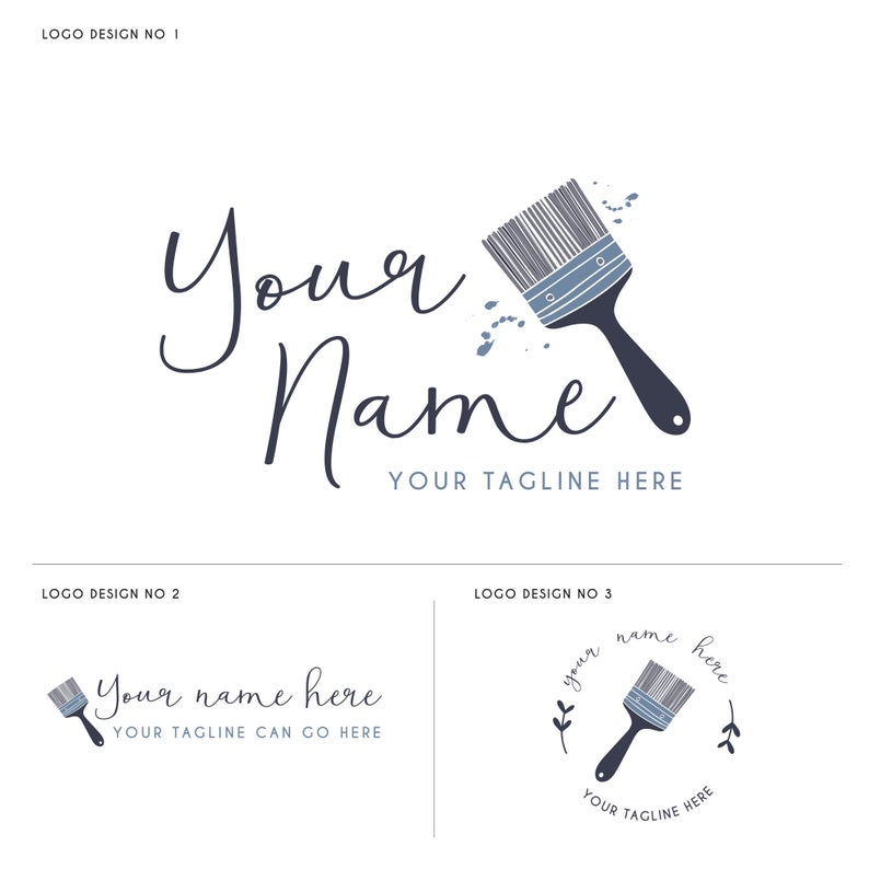 794x794 Paint Brush Logo Craft Logo Paint Shop Logo Design Painting Etsy