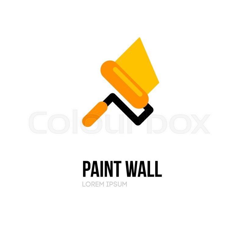 800x800 Paint Roller Logo Icon Design Stock Vector Colourbox
