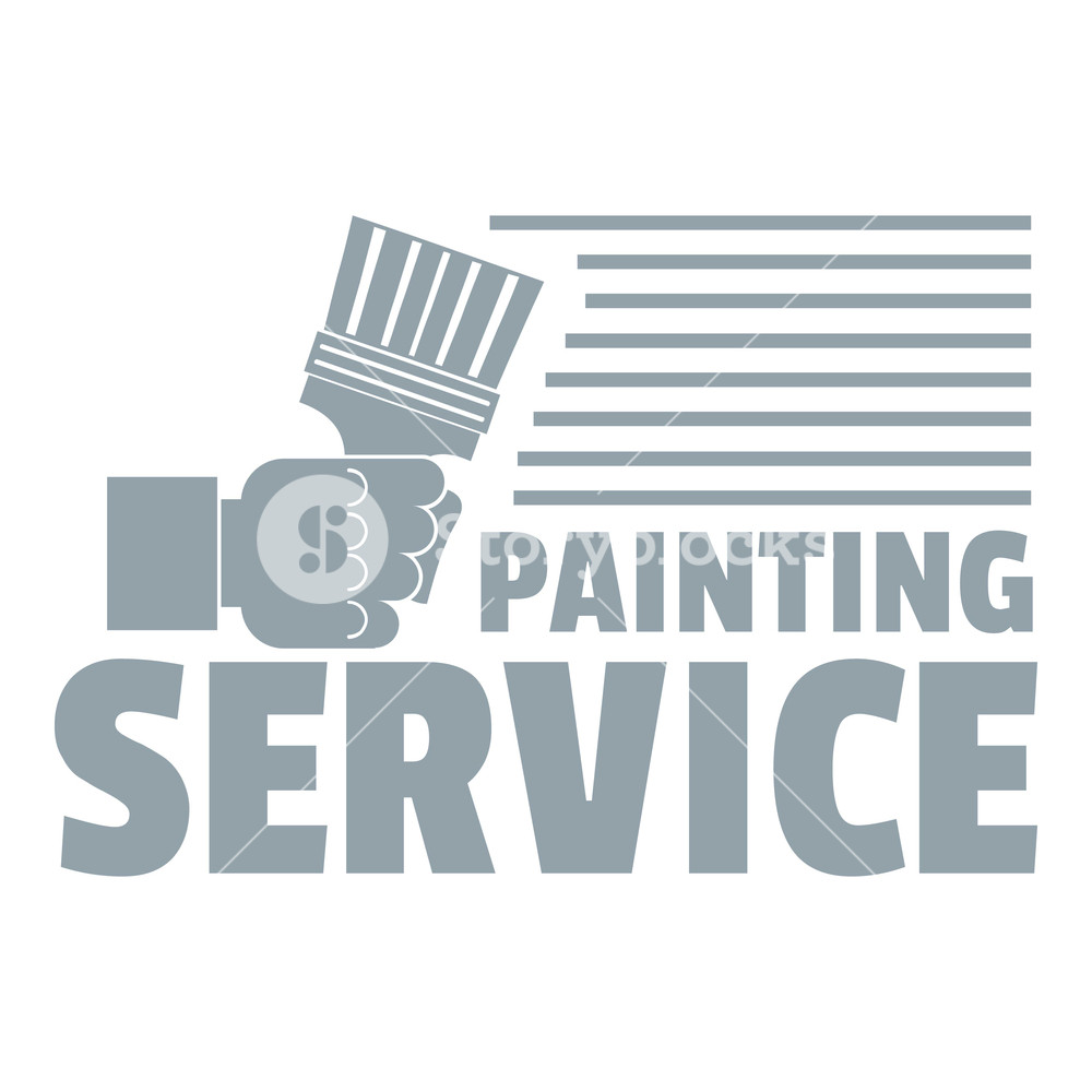 1000x1000 Painting Service Logo Vintage Illustration Of Painting Service