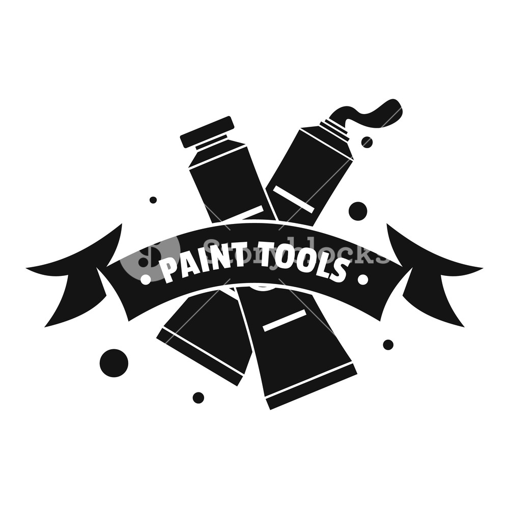 1000x1000 Painting Tool Tube Logo Simple Illustration Of Painting Tool Tube